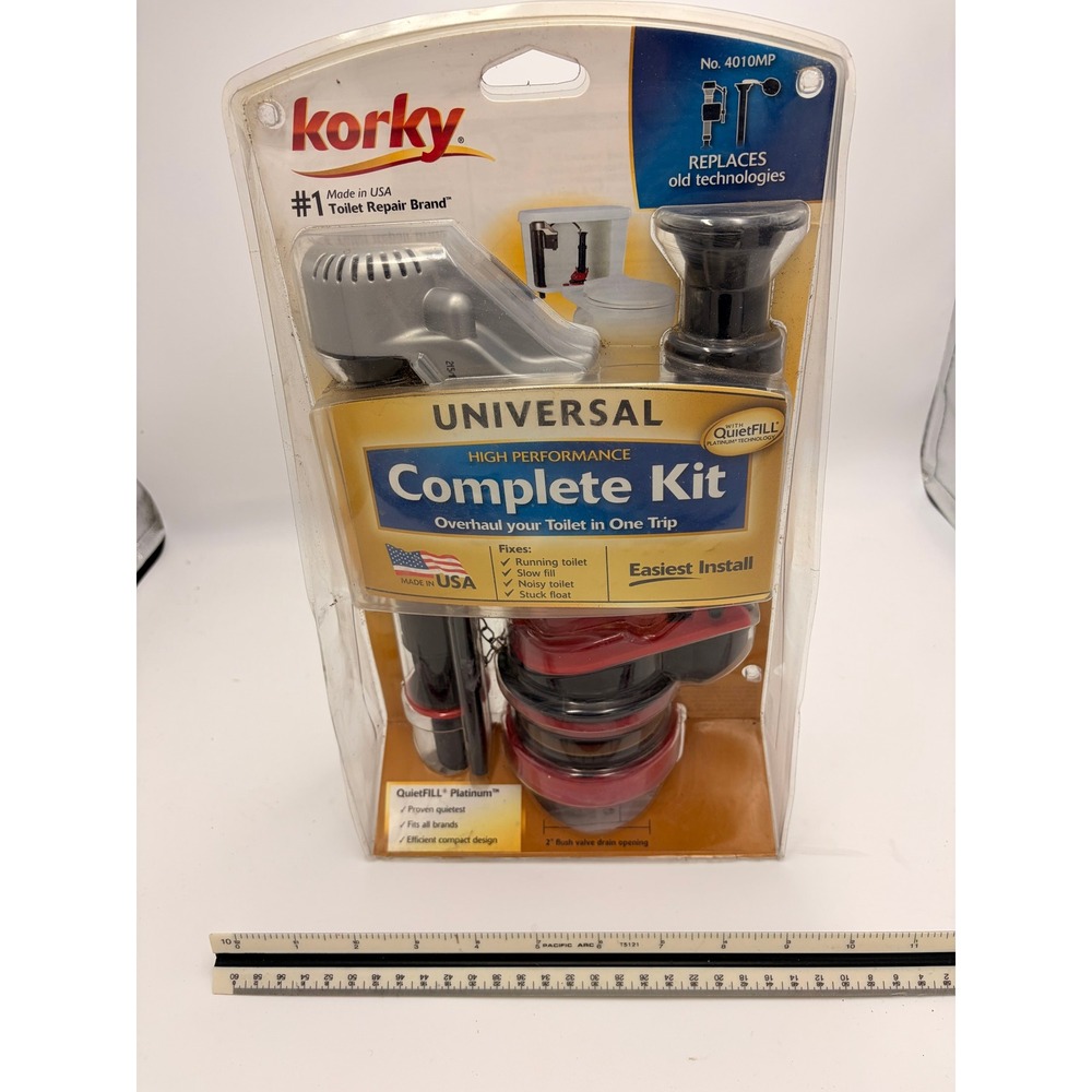 Korky 4010MP Universal High Performance Complete Toilet Repair Kit QuietFILL